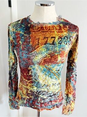 🔥 Y2K Cache Multicolor Long-Sleeve Top 🔥